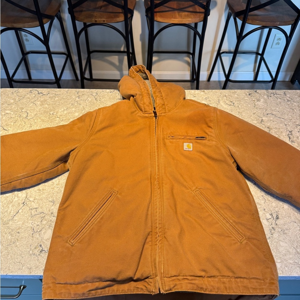 Carhartt Women's Brown Hooded Work Jacket - Picture 5 of 10